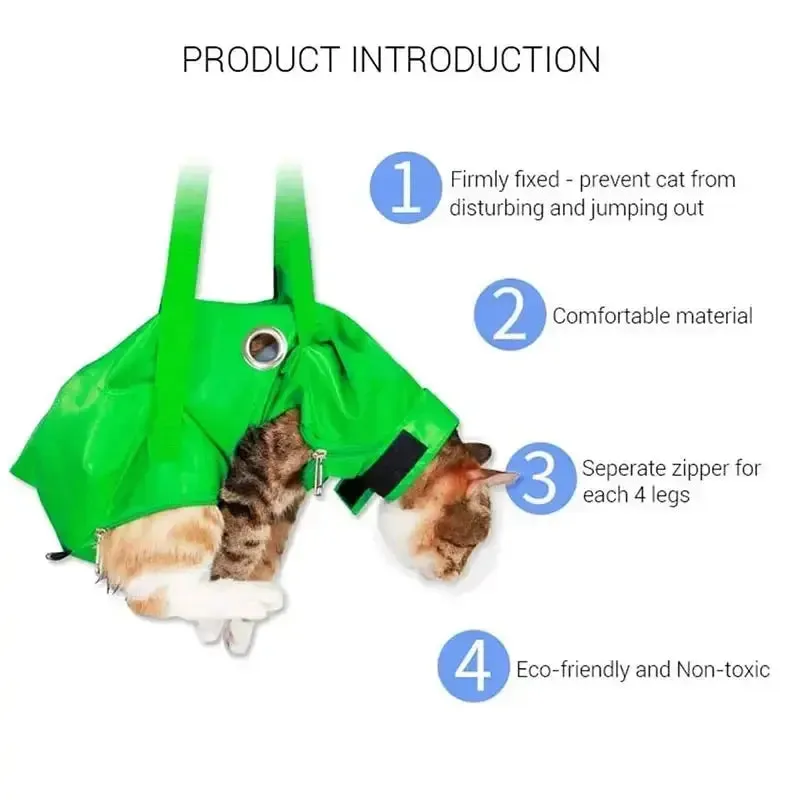 Pet Carrier Sling Bag Multi-Function Dog Cat Grooming Restraint Fixed Bags Anti-scratch Special Bathing Washing Trimming Nail