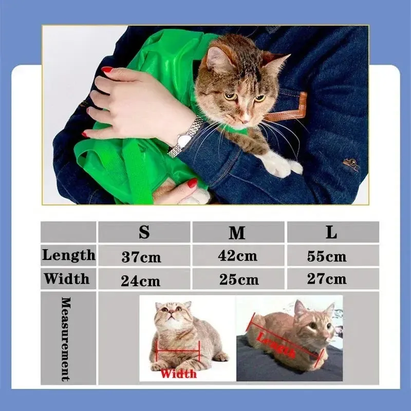 Pet Carrier Sling Bag Multi-Function Dog Cat Grooming Restraint Fixed Bags Anti-scratch Special Bathing Washing Trimming Nail