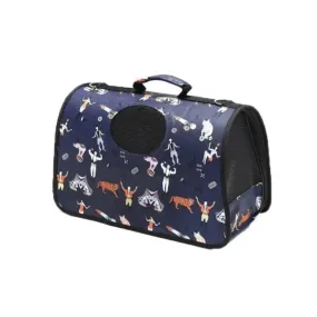 PET Circus Blue Portable Folding Out Pet Bag (44x22x26cm)