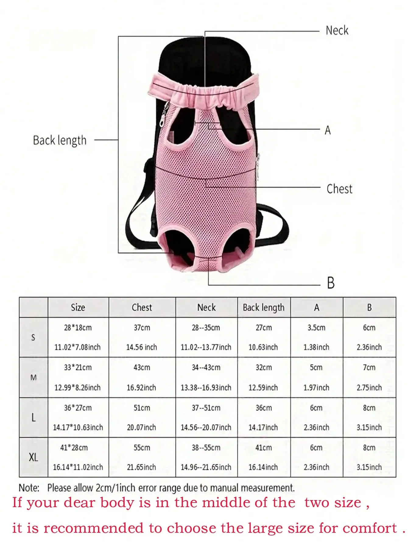 Pet Front Carrier Backpack, Adjustable Front Carrier Backpack, Legs Out Travel Bag