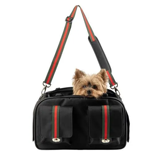 Petote Marlee 2 Dog Carrier Black Stripe