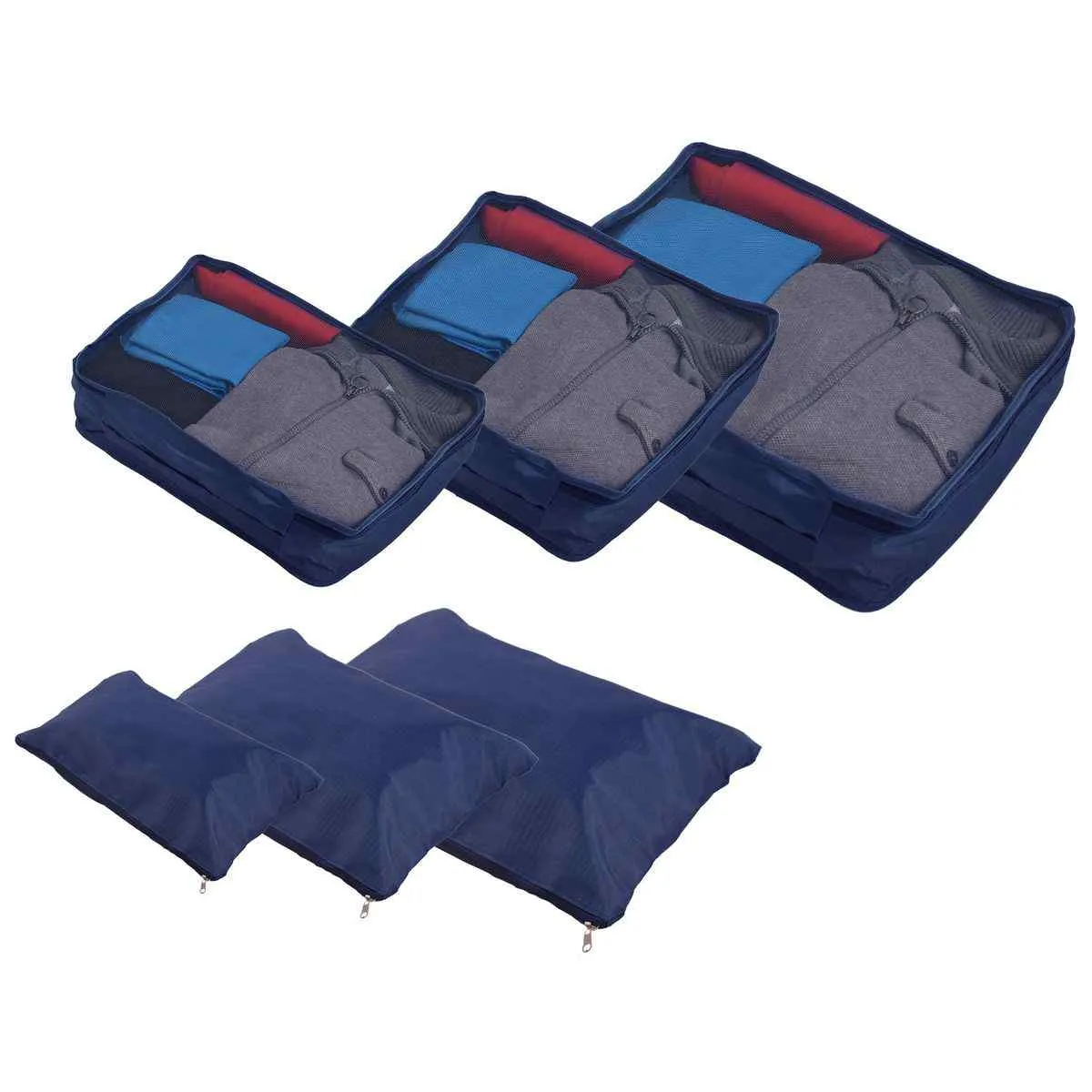 Pierre Cardin 6 Piece Travel Organiser/Packing Cubes