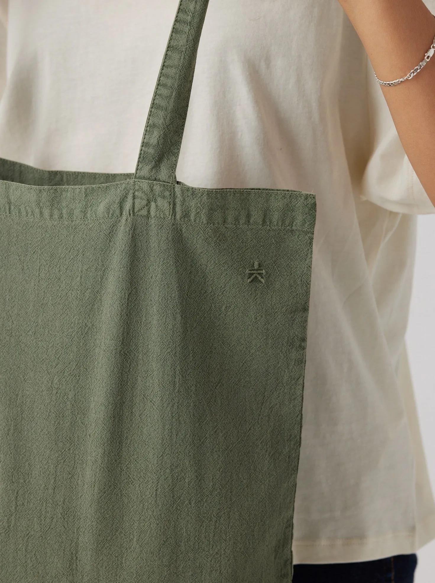 Pigment-Dyed Tote Bag - Army