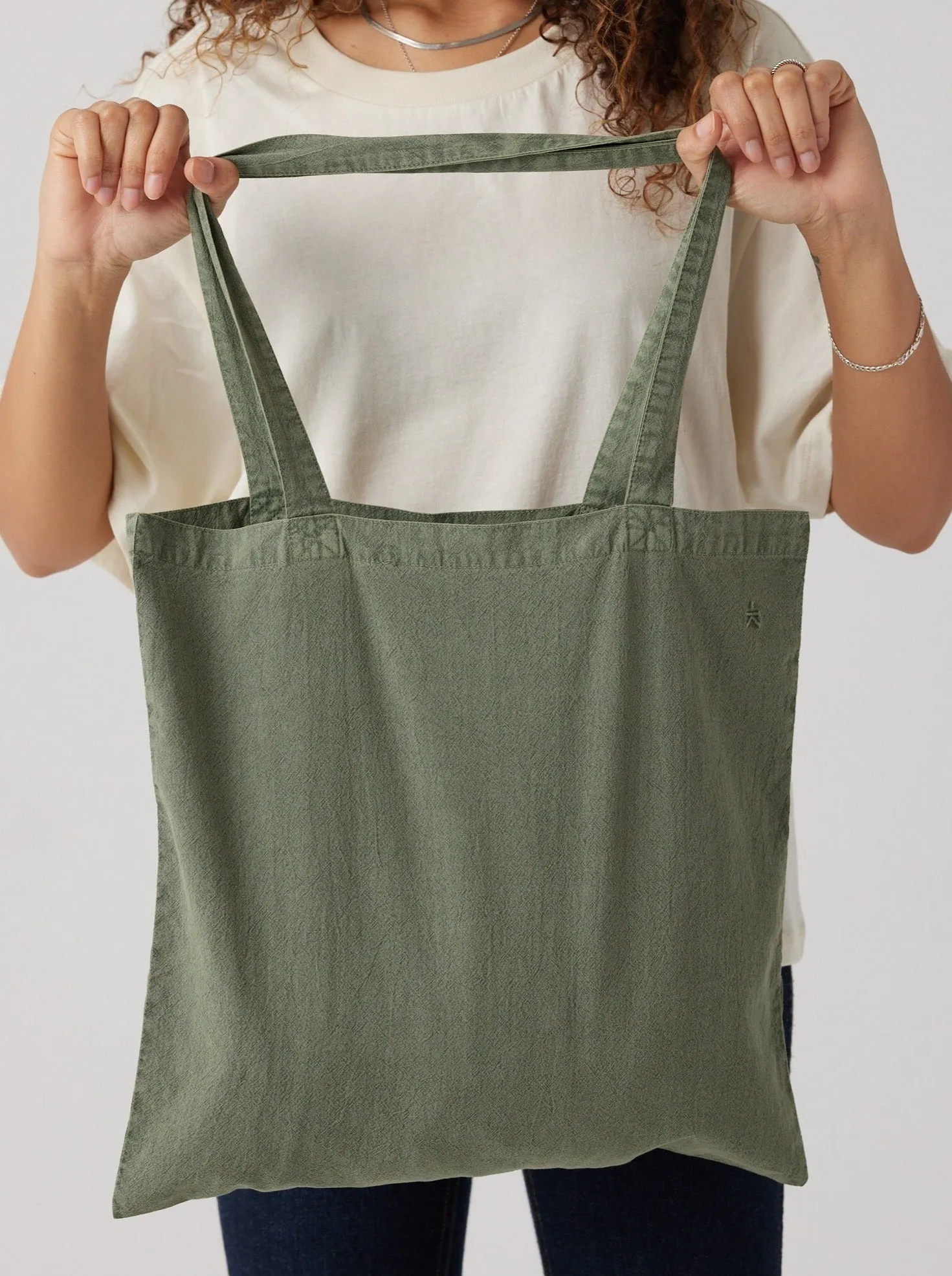 Pigment-Dyed Tote Bag - Army