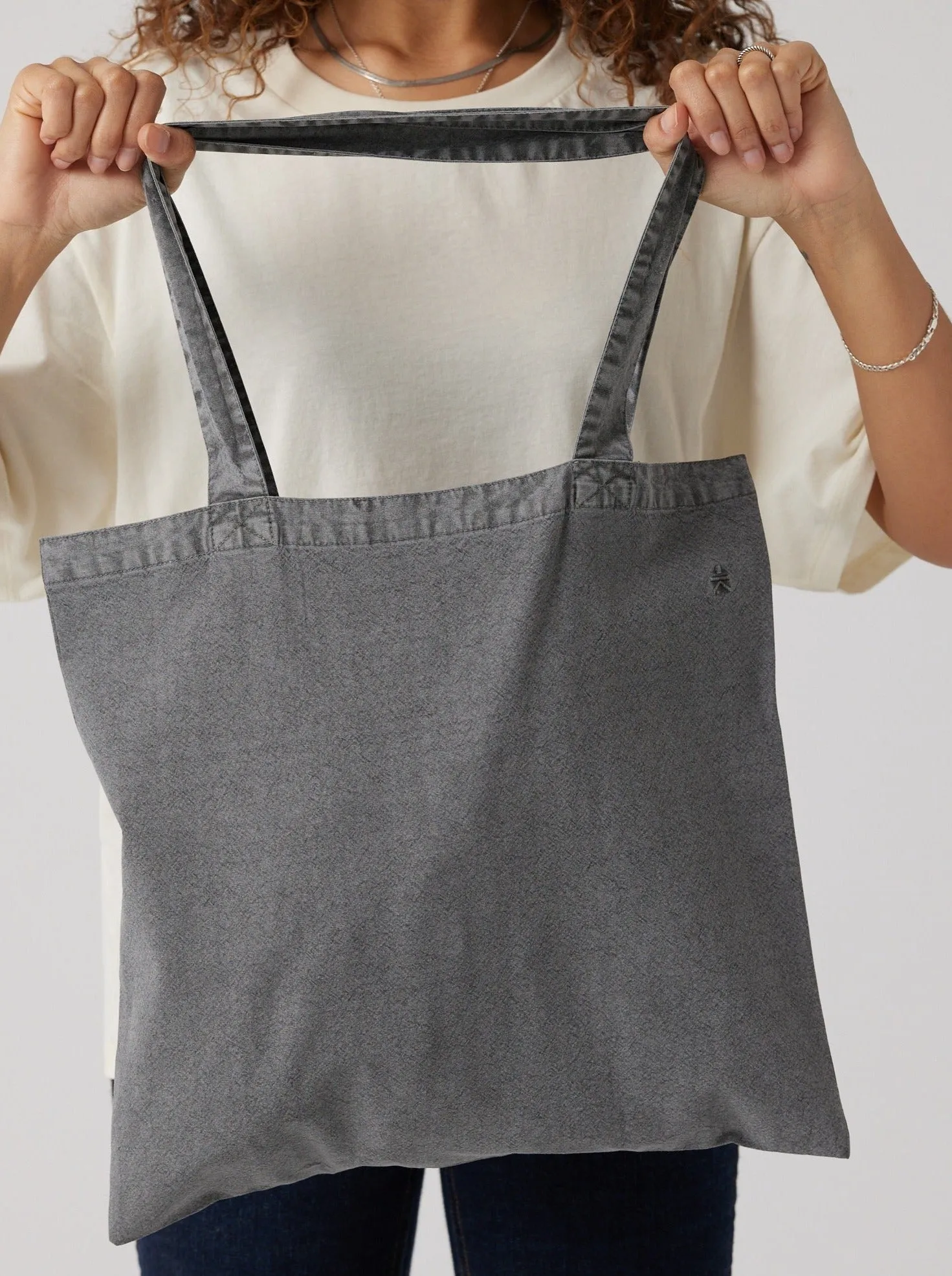 Pigment-Dyed Tote Bag - Charcoal