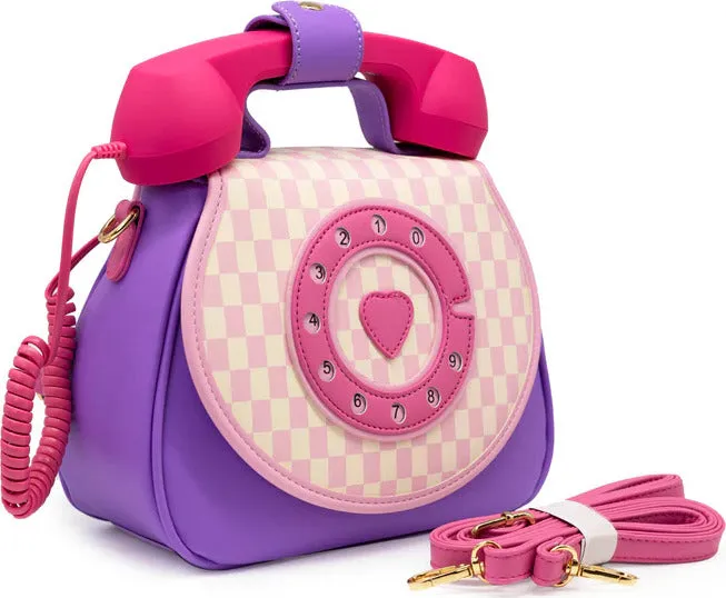 Pink Checker Phone Purse