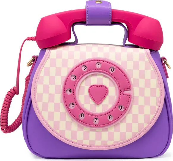 Pink Checker Phone Purse