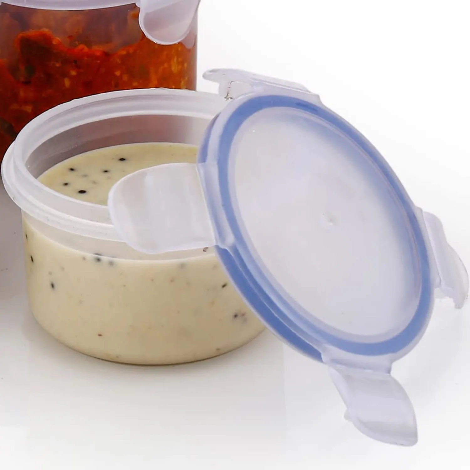 Plastic Liquid Round Airtight Food Storage Container with Leak Proof Locking Lid