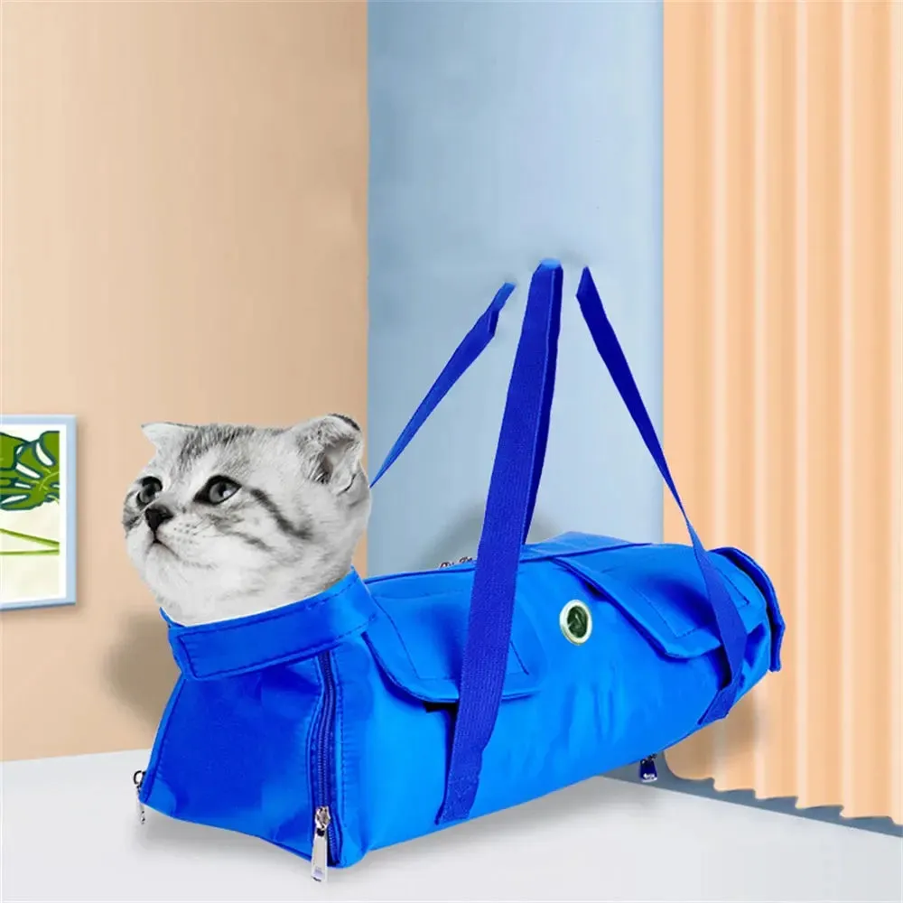 Portable Folding Cat Backpack Puppy Carrier Dog Walking Pet Accessories Cat Grooming Restraint Fixed Bags Pet Carrier Sling Bag