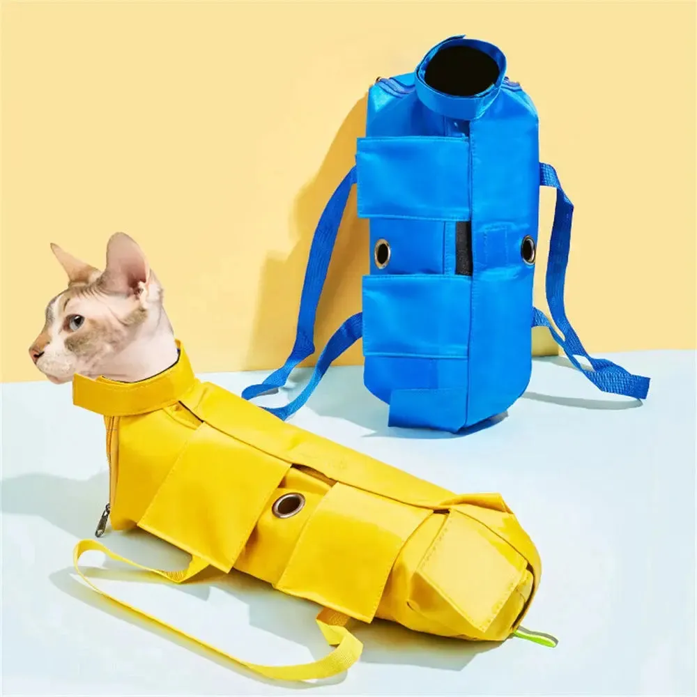 Portable Folding Cat Backpack Puppy Carrier Dog Walking Pet Accessories Cat Grooming Restraint Fixed Bags Pet Carrier Sling Bag