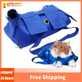 Portable Folding Cat Backpack Puppy Carrier Dog Walking Pet Accessories Cat Grooming Restraint Fixed Bags Pet Carrier Sling Bag