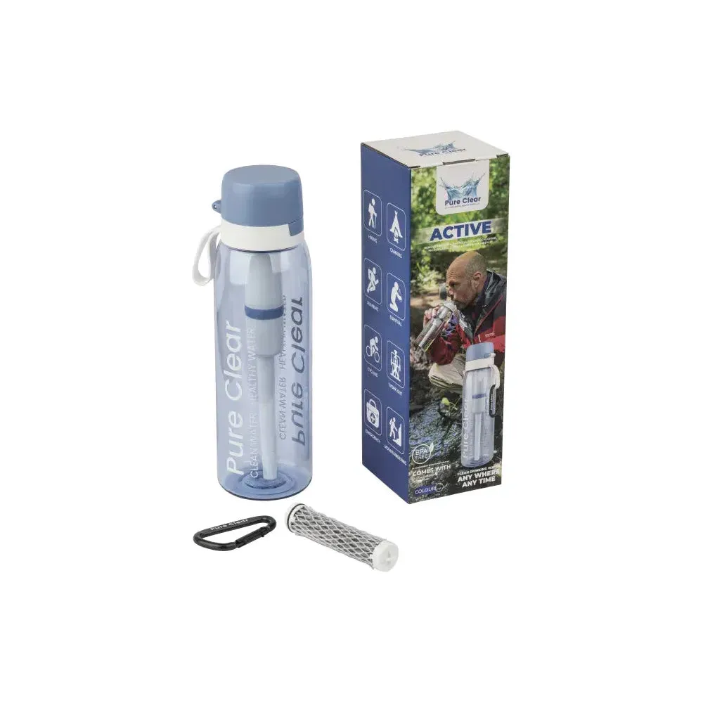 Pure Clear Active Water Filter Bottle 769ml - Blue