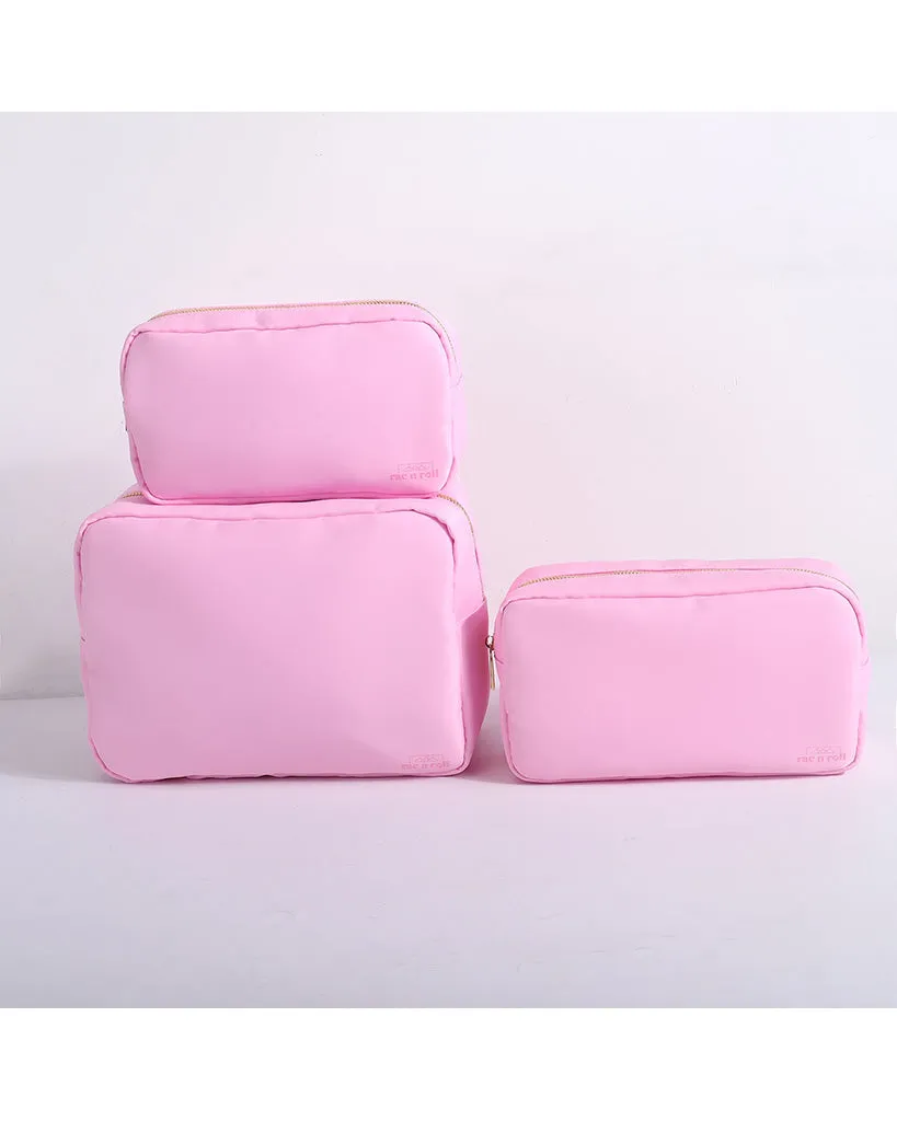 Rac n Roll 3 Pack Makeup Pouches - Pink