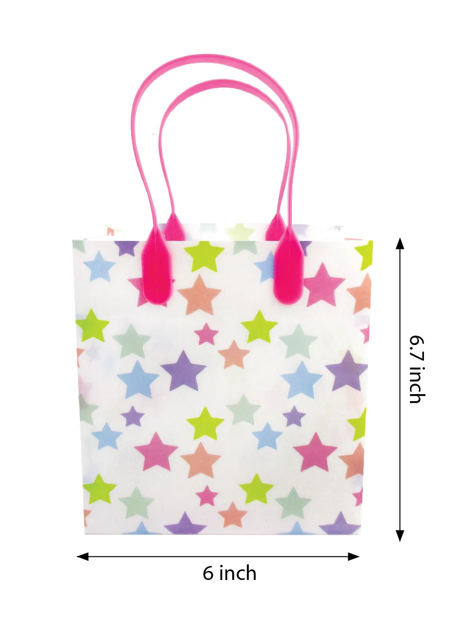 Rainbow Themed Party Favor Treat Bags - Set of 6 or 12