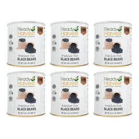 Ready Harvest Dehydrated Whole Food Black Beans - 25 Year Shelf Life - Six #10 Cans