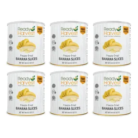 Ready Harvest Freeze-Dried Whole Food Bananas - 30 Year Shelf Life - Six #10 Cans