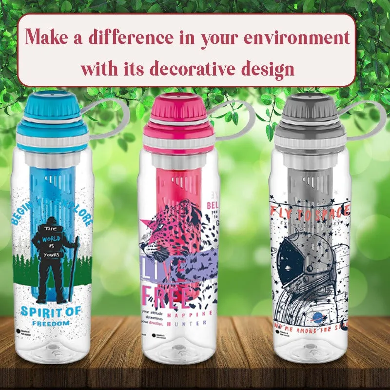 RENGA EGE TRITAN DECORATED WATER BOTTLE WITH INFUSER 800 cc (27.2 oz) 1 Pc