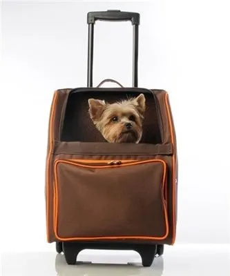 RIO Rolling Dog Carrier- Orange Zest