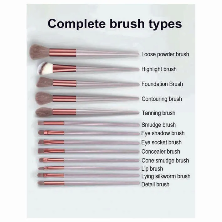 Round Makeup Brush Holder with Set of Brushes