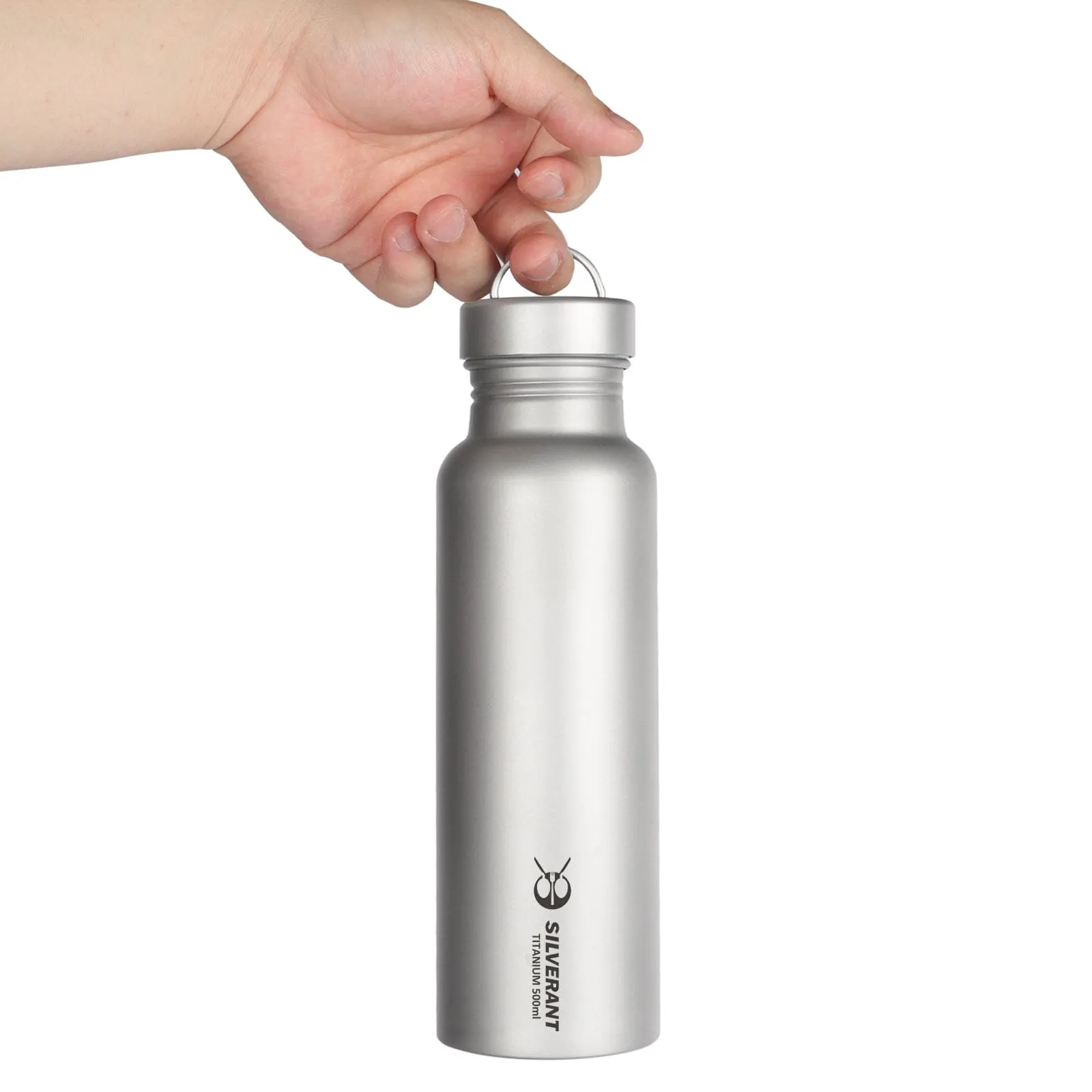 Round Titanium Water Bottle - 500ml/17.6 fl oz & 800ml/28.1 fl oz