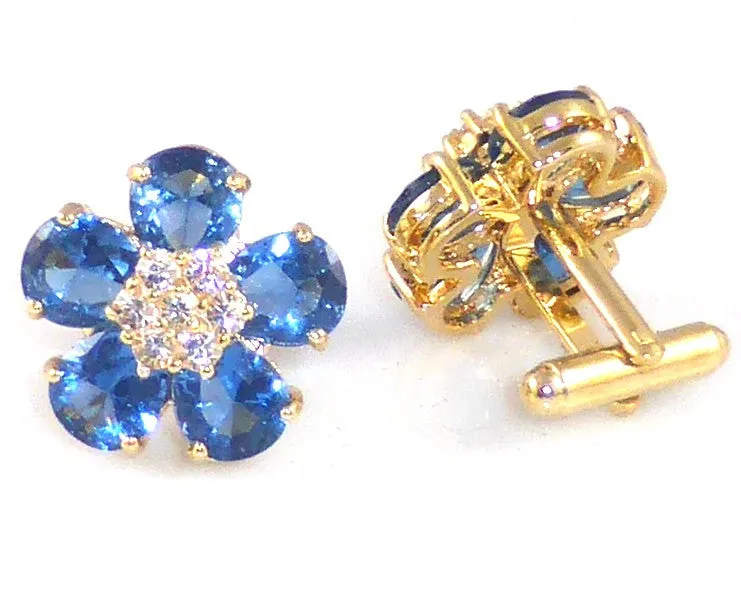 Royal Blue Sapphire Charms Cufflinks