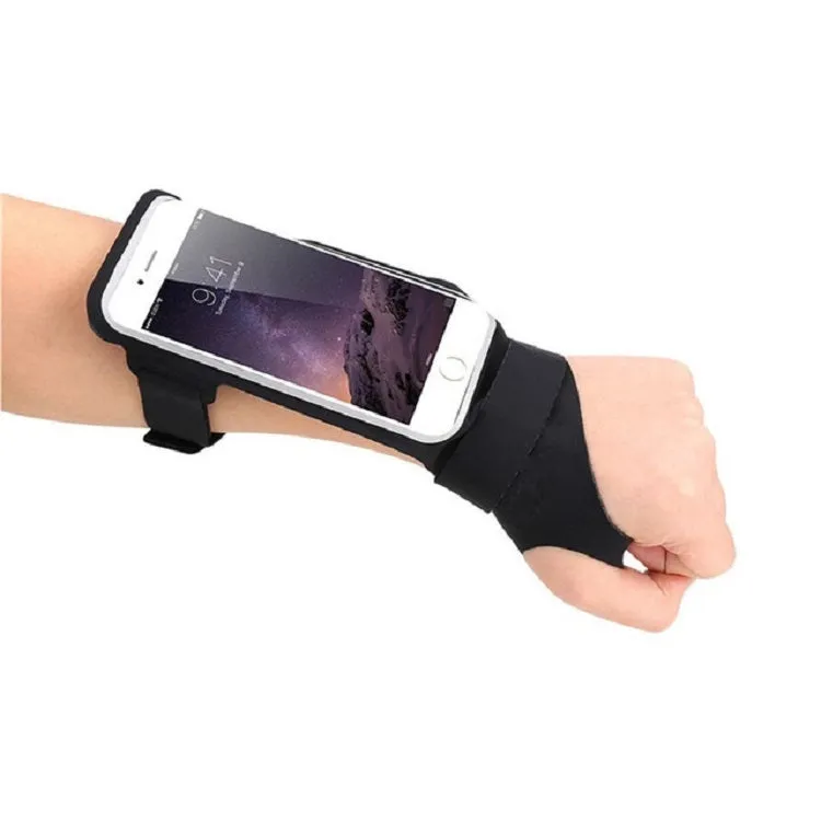 Running Sports Mobile Phone Wrist Bag, Specification:Under 5.5 inches(Rose Red)