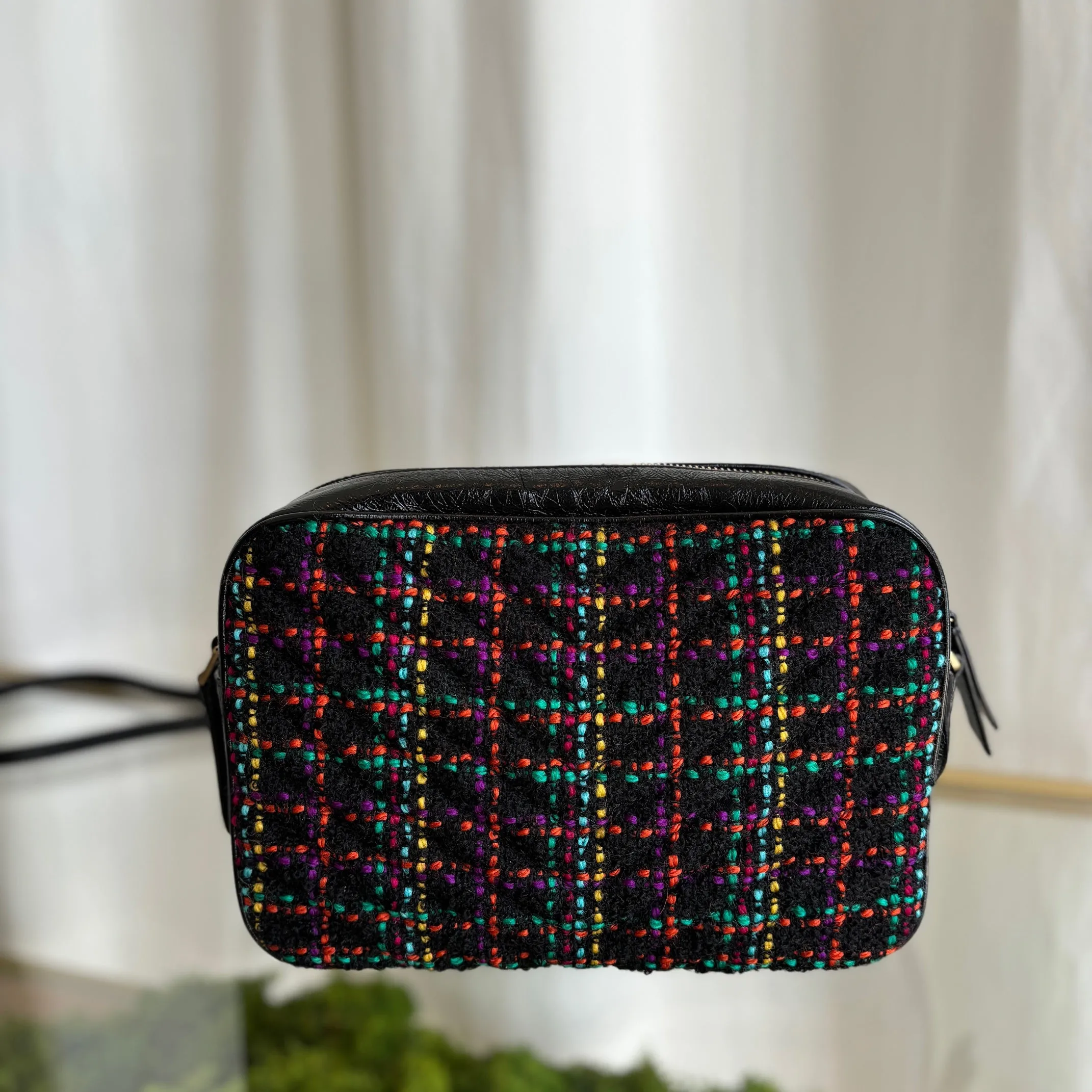 SAINT LAURENT Multicolor Tweed Lou Crossbody