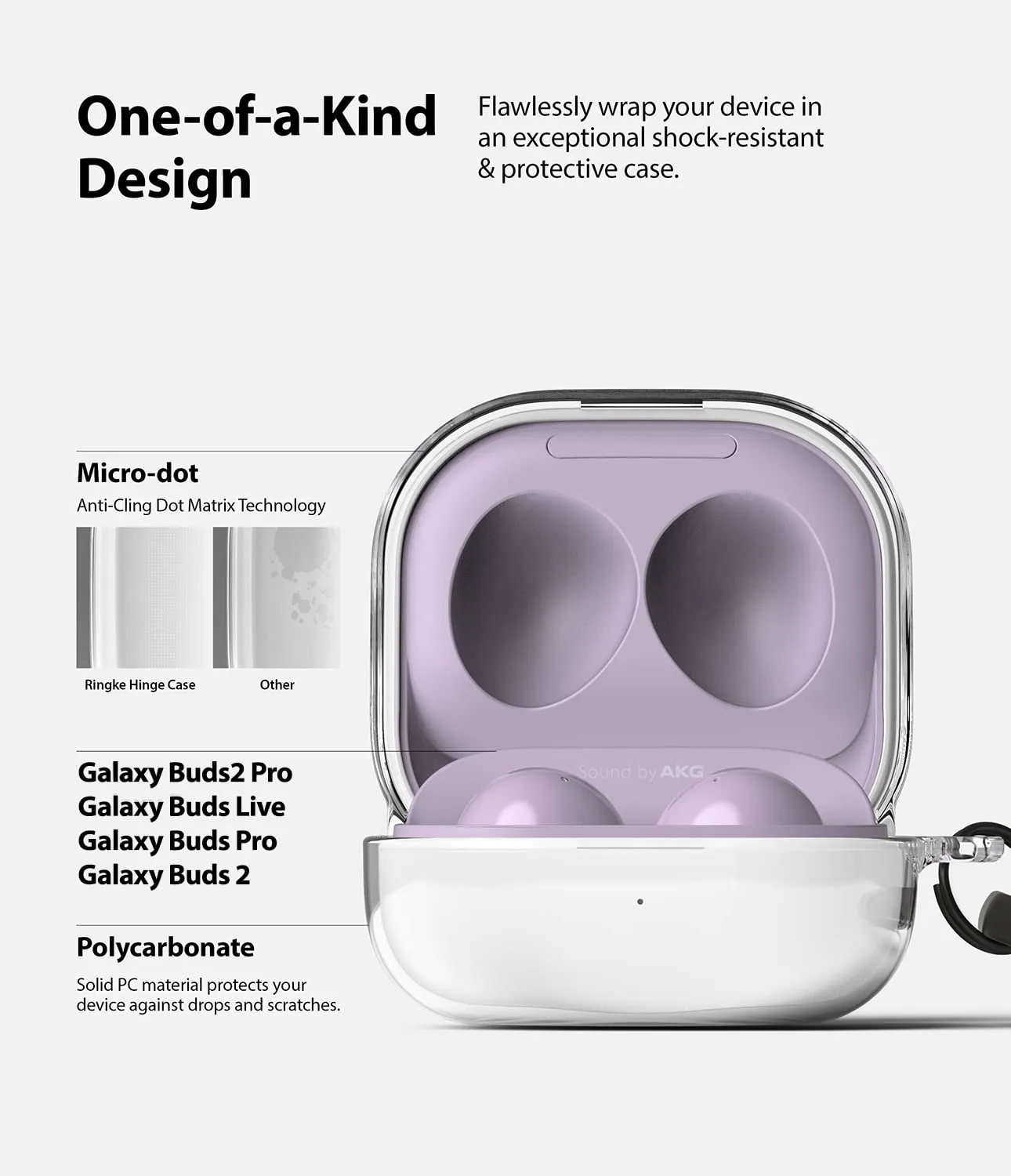 Samsung Galaxy Buds Live Buds Live Hinge case (PC) Clear