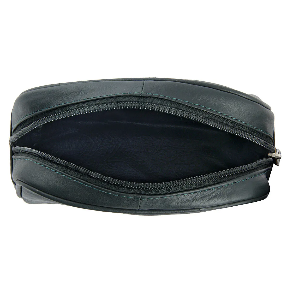 Sasha Olive Leather Wash Bag for Women