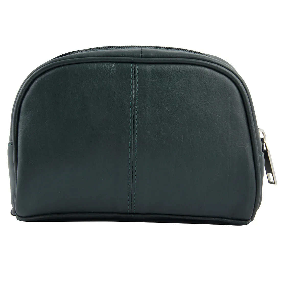 Sasha Olive Leather Wash Bag for Women