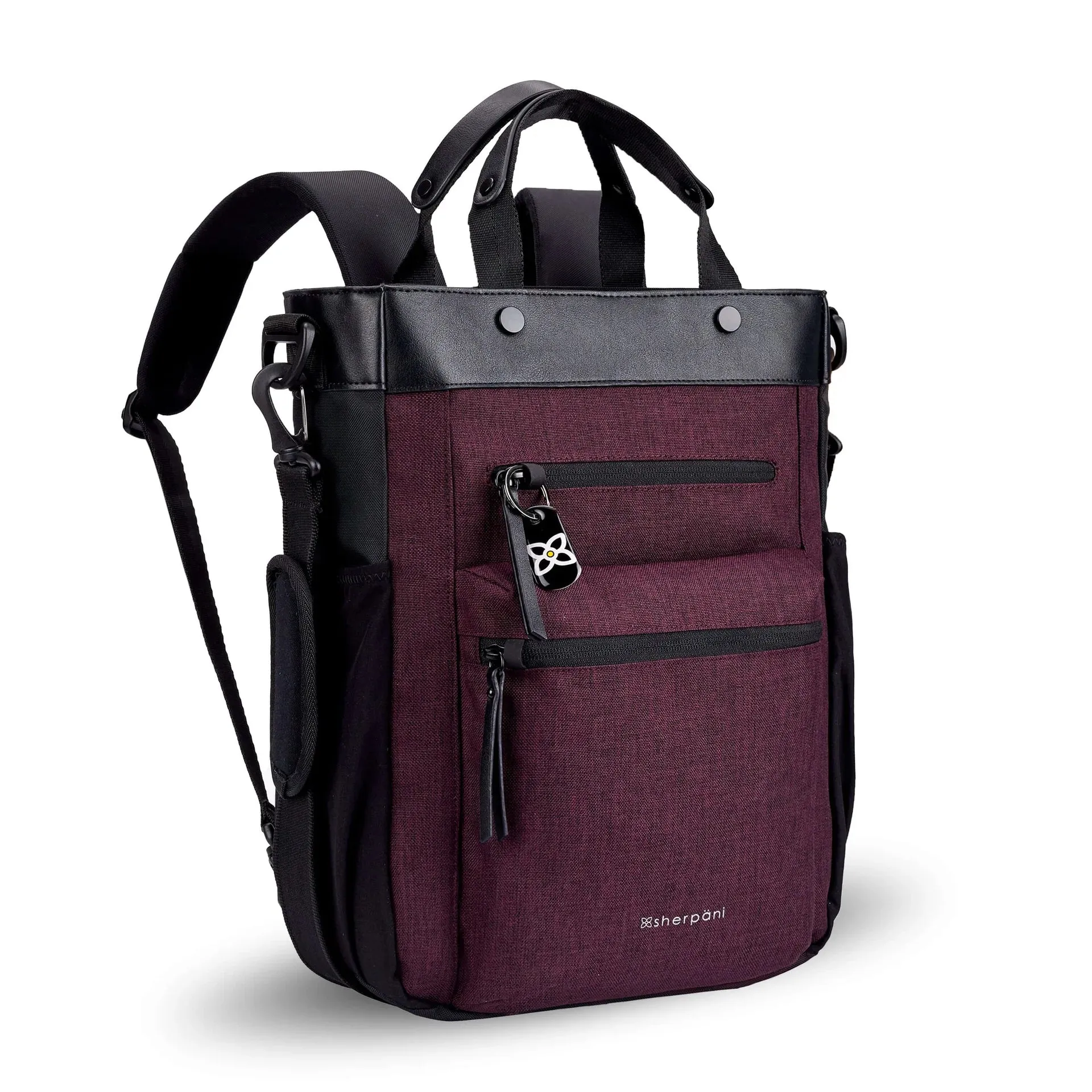 Sherpani Soleil AT Travel Backpack/ Crossbody/ Tote Bag merlot