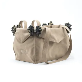 Silver Stardust Black & Serengeti Double Nouveau Bow Luxury Carrier