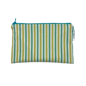 Snack Sized Reusable Zippered Bag Stripes Green