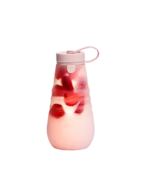 Stojo Collapsible Water Bottle (Translucent Carnation)