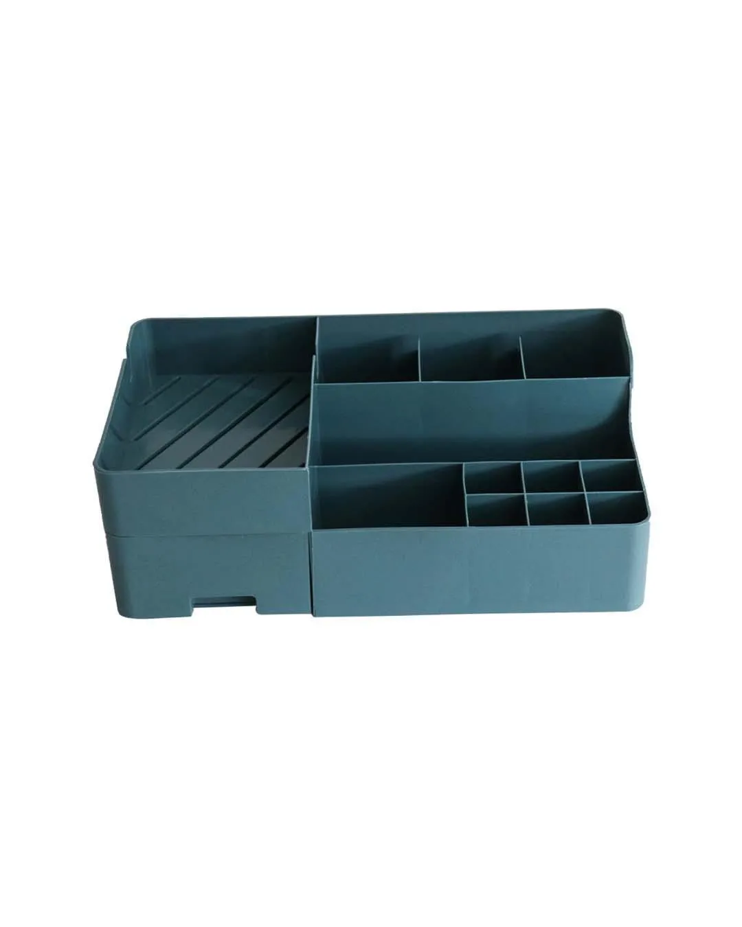 Table Organiser, Multiple Sections, Deep Sea Green, Plastic