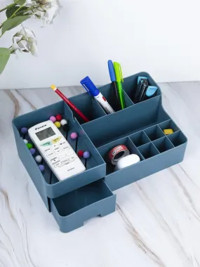 Table Organiser, Multiple Sections, Deep Sea Green, Plastic