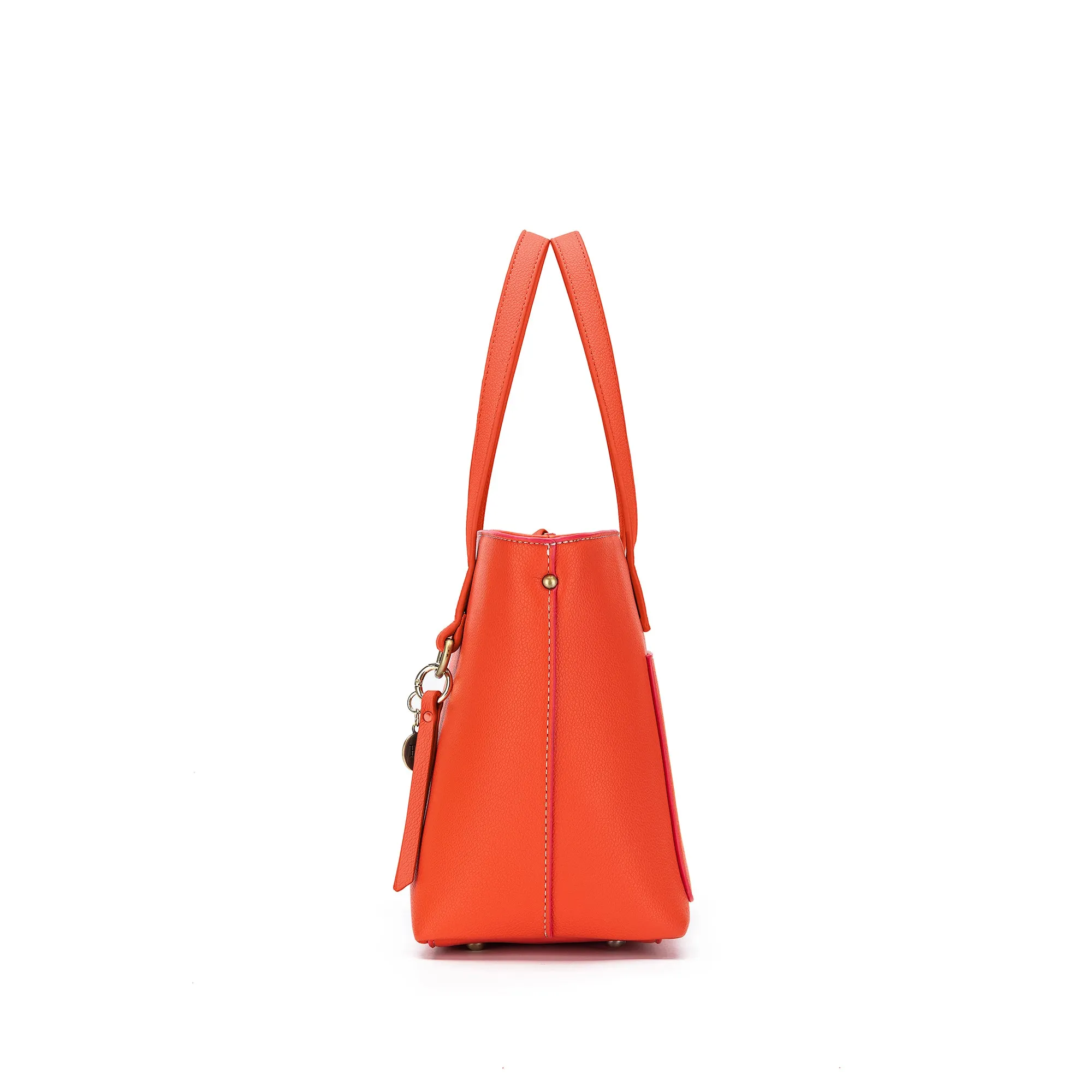 Tara Orange 3 Piece Handbag Set