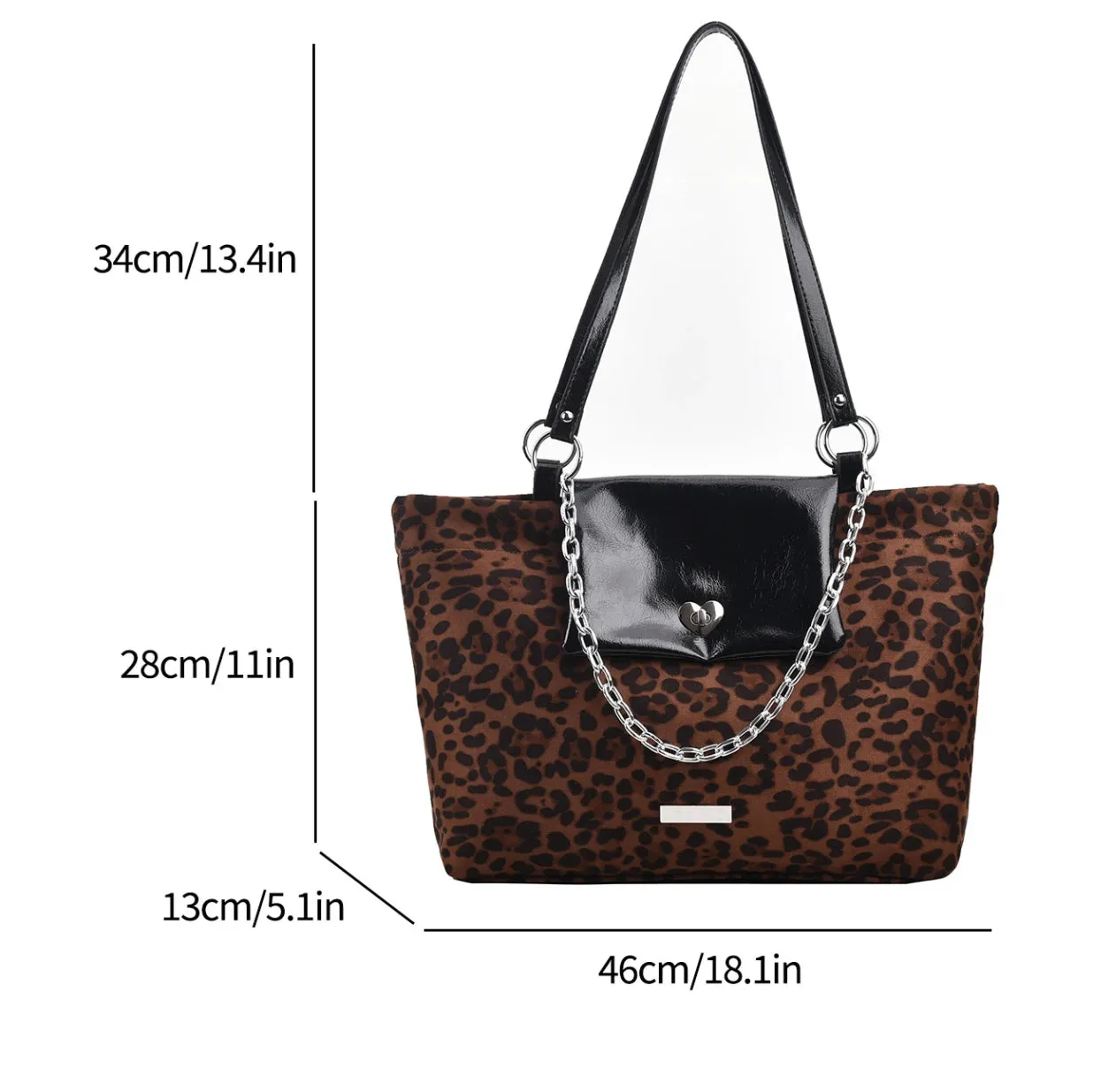 TAVIMART  -  Brown Leopard Printing Handbag For Women Designer Shoulder Bag New Large Capacity Canvas Shopper Bag Portable Travel Totes