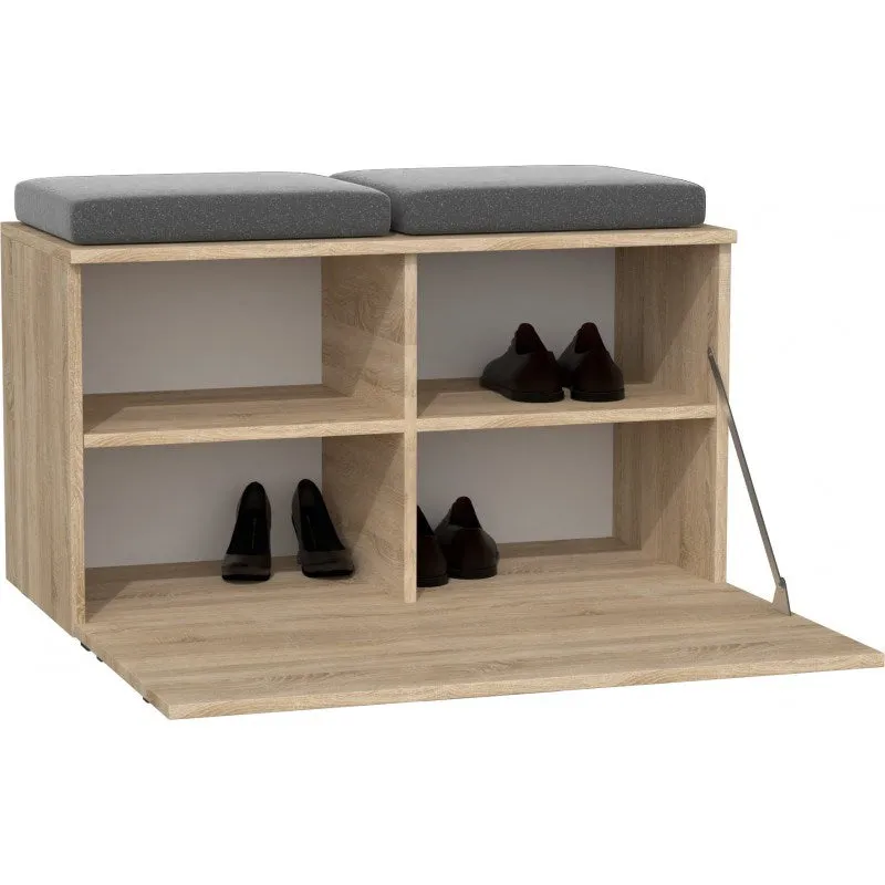 Topeshop Opal Szafka Sonoma Shoe Organizer Closed Oak