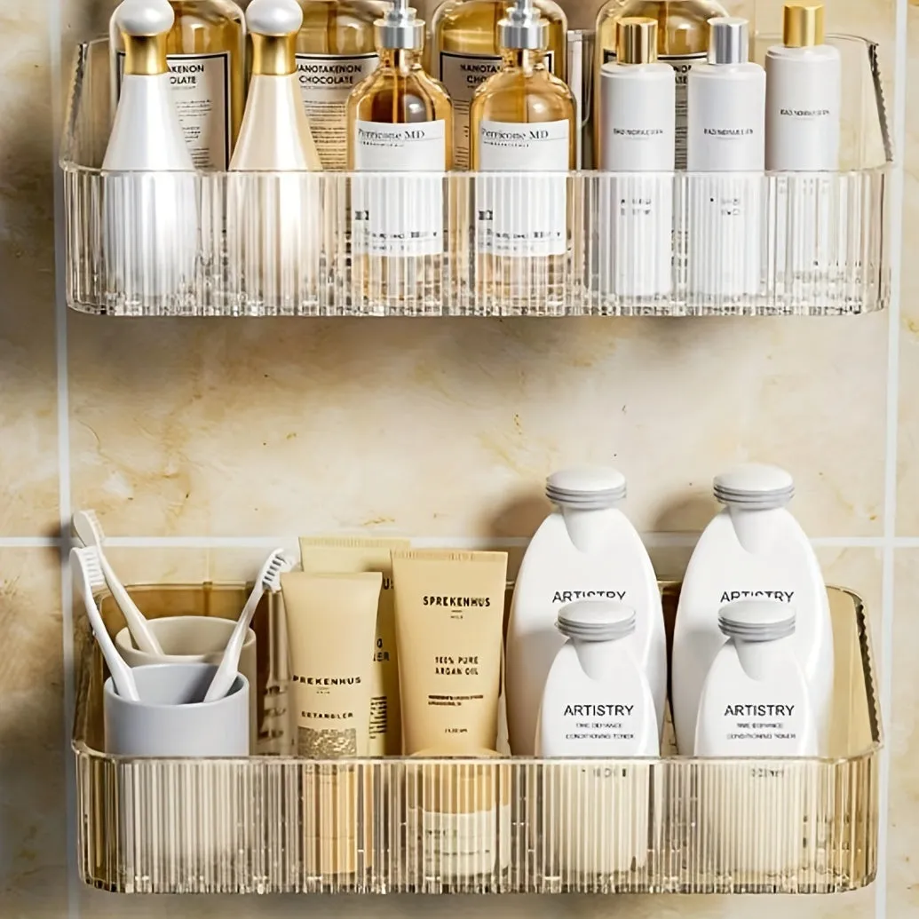 Transparent Shower Organizer Bathroom Storage Rack