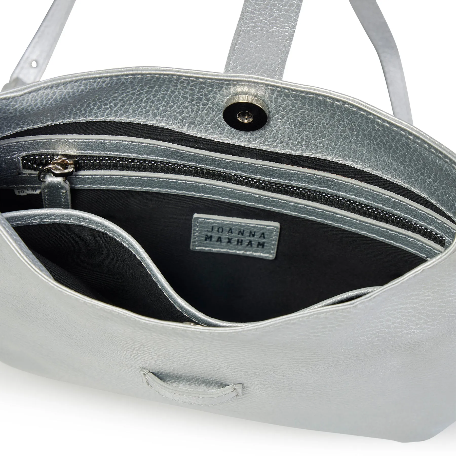 Tulip Crossbody Bag (Silver Pebbled)