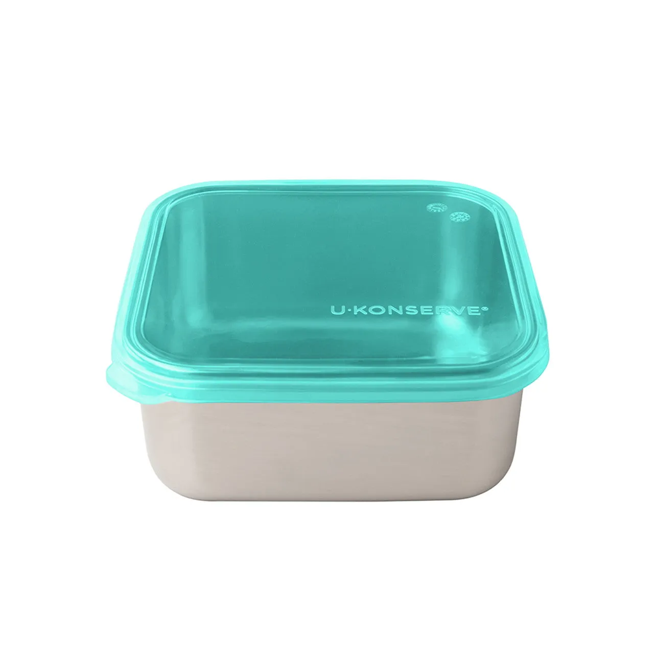 U-Konserve Square Stainless Steel To Go Container - 30oz / Assorted Lid Colours