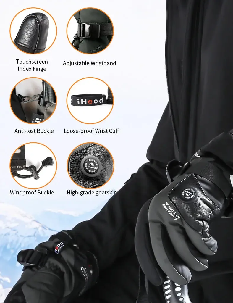 Unisex Heated Gloves with 7.4V 3000mAh Battery Pack