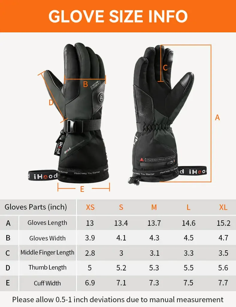 Unisex Heated Gloves with 7.4V 3000mAh Battery Pack