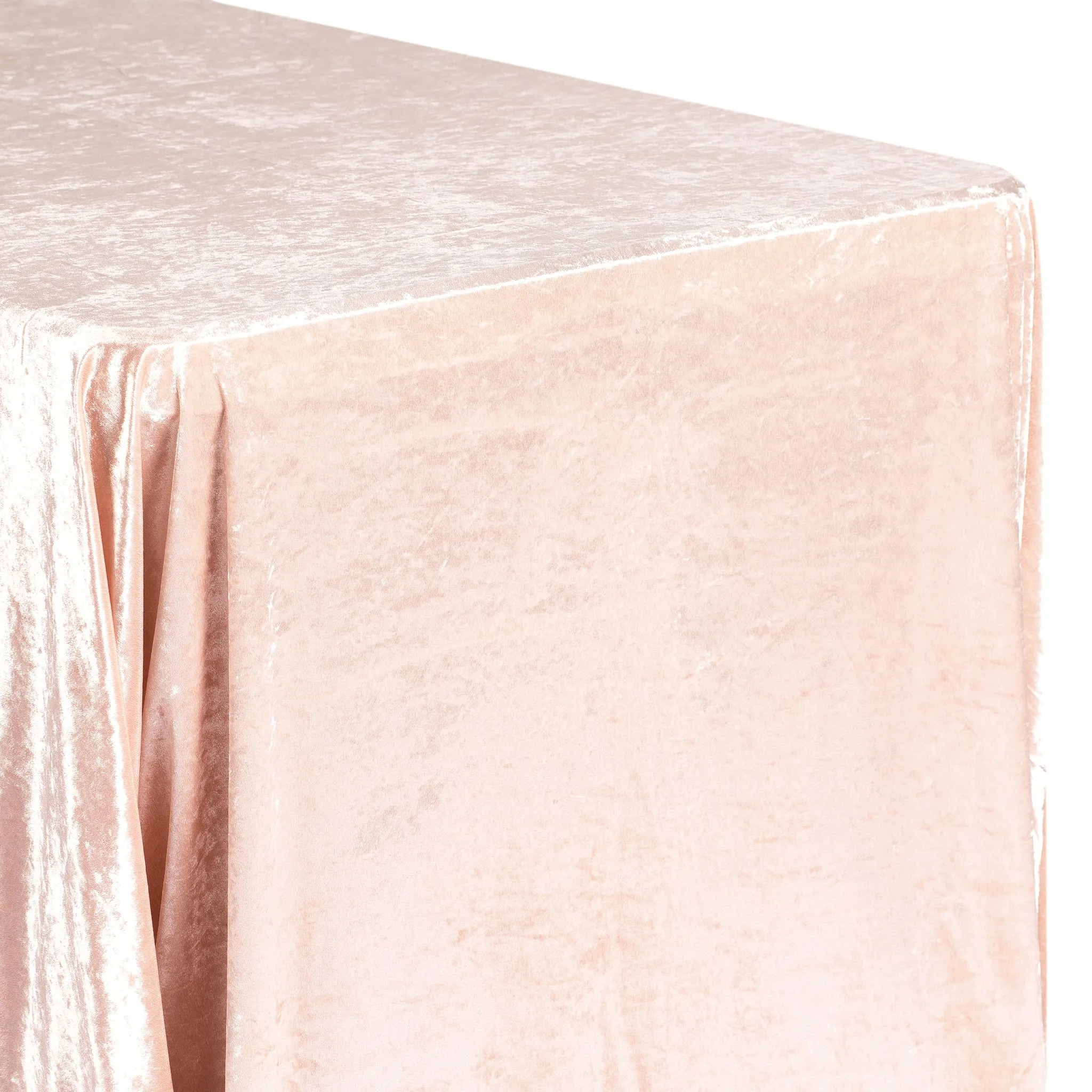 Velvet 90"x156" Rectangular Tablecloth - Blush/Rose Gold