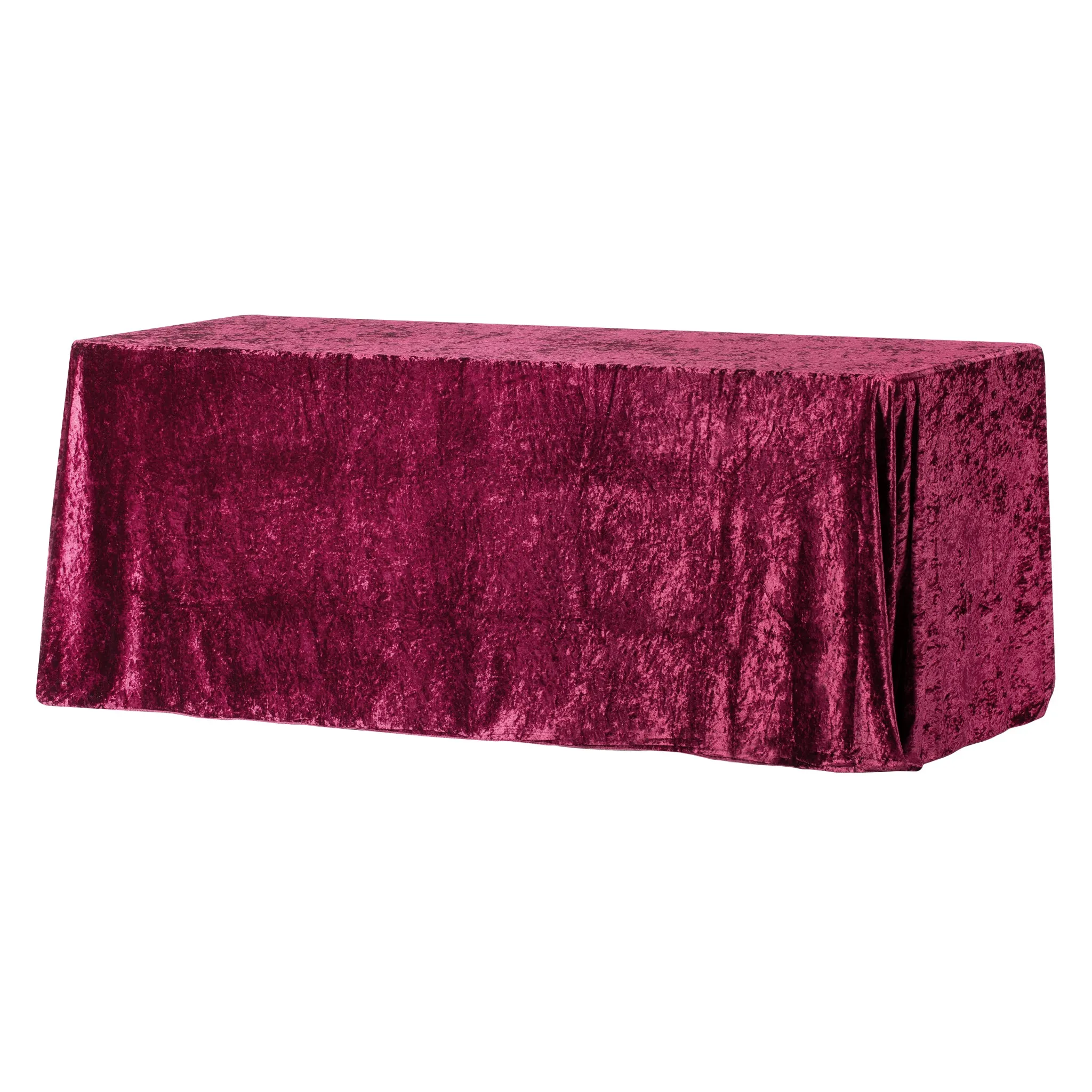 Velvet 90"x156" Rectangular Tablecloth - Burgundy