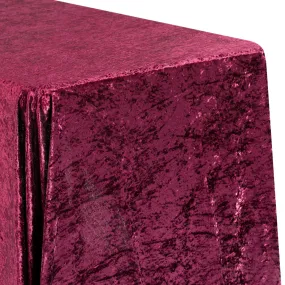 Velvet 90"x156" Rectangular Tablecloth - Burgundy