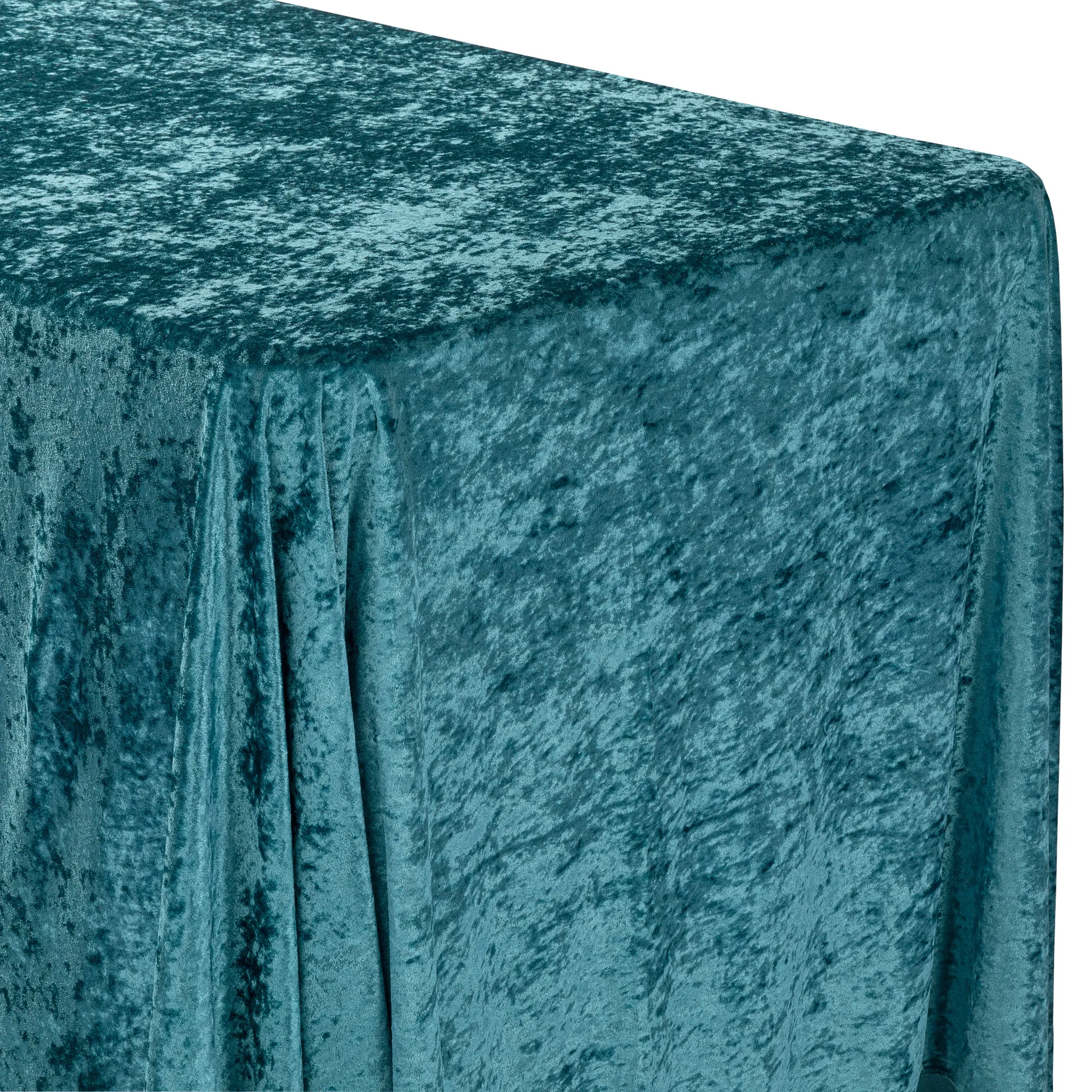 Velvet 90"x156" Rectangular Tablecloth - Dark Turquoise