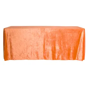 Velvet 90"x156" Rectangular Tablecloth - Orange