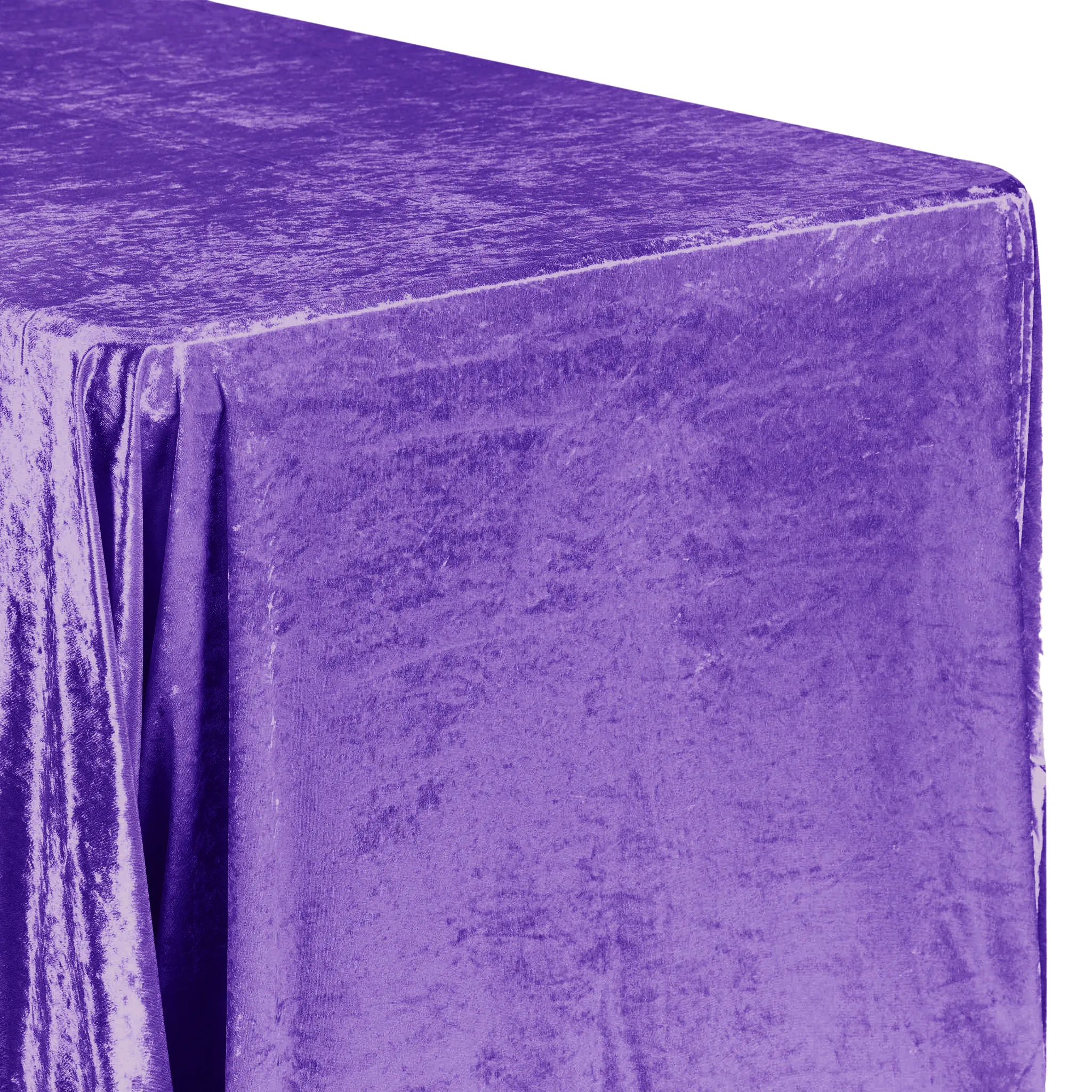 Velvet 90"x156" Rectangular Tablecloth - Purple